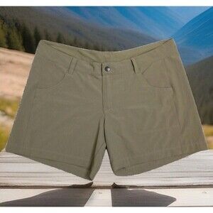 PATAGONIA Women's Happy Hike Shorts Ash Tan Lightweight Outdoor Size 12